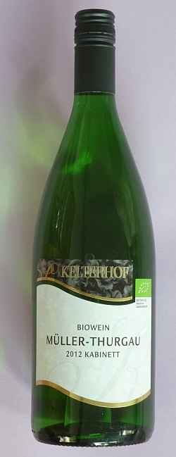 2012 Müller-Thurgau Kabinett Biowein vom ökologischen Weingut Kelterhof