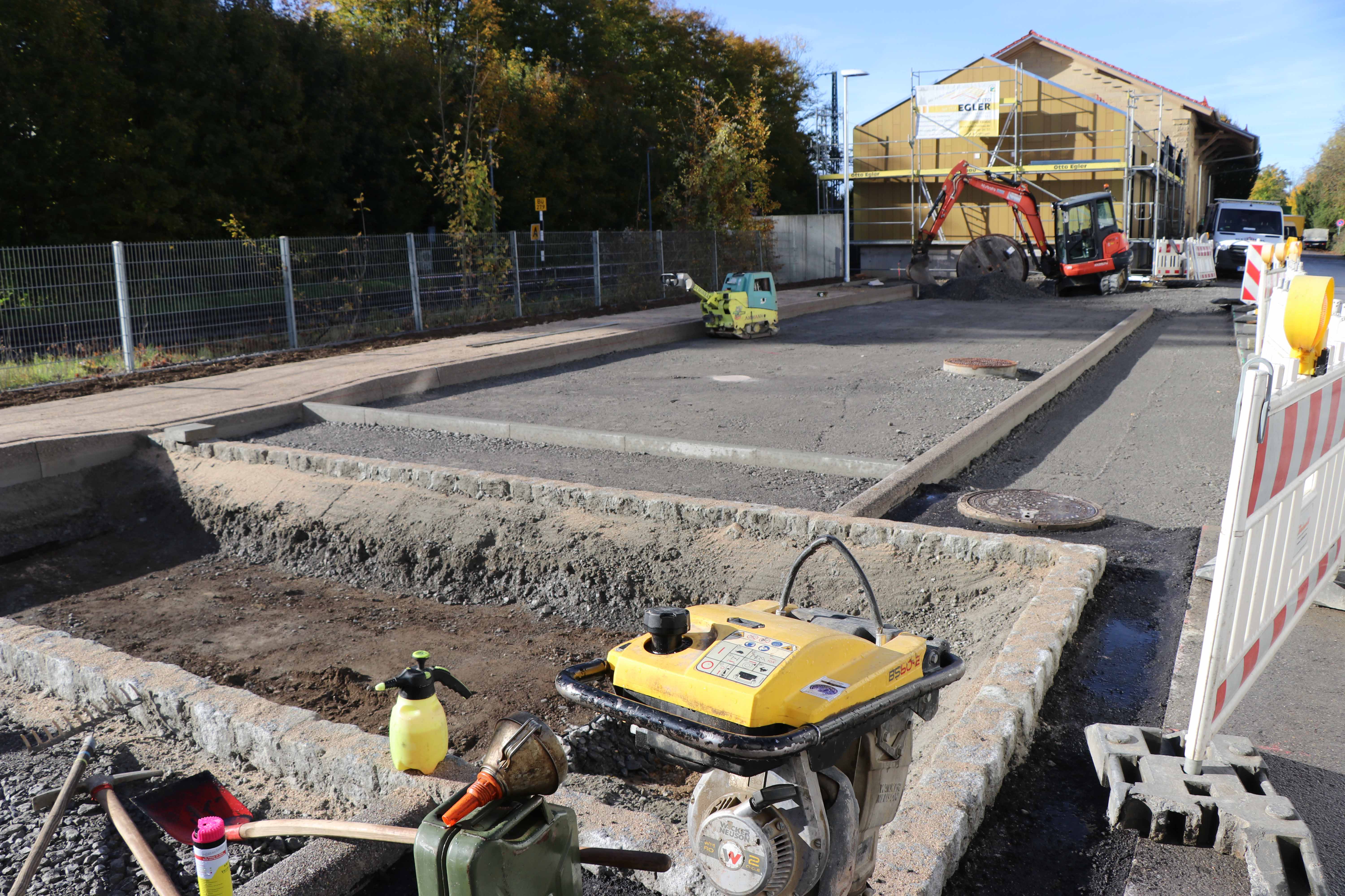 Bahnhofstraße, Flehingen, Kindergarten, 2025, Oktober, Bauarbeiten, Parkplätze,