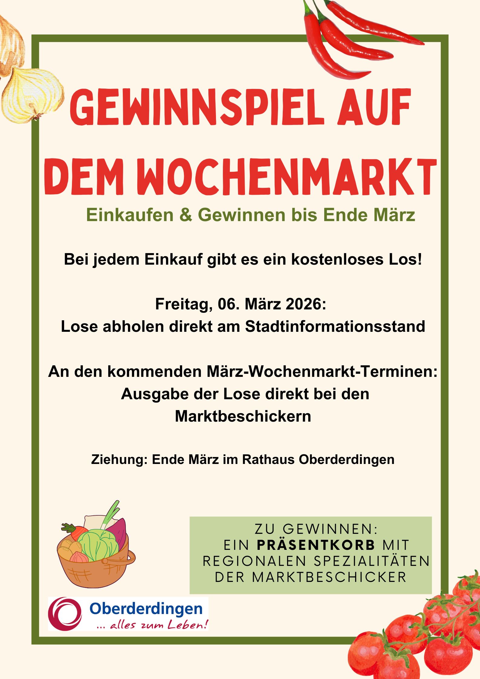 Wochenmarkt, 2026, März, Gewinnspiel,