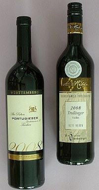 2008 Trollinger von der WGO und 2008 Portugieser von der WZG