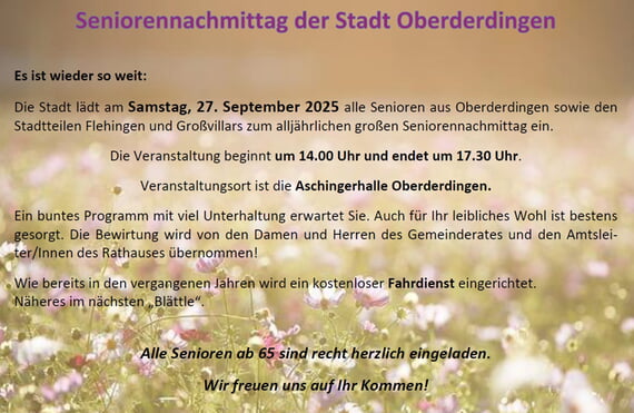 Seniorennachmittag, Stadt, 2025, Großer, September, 