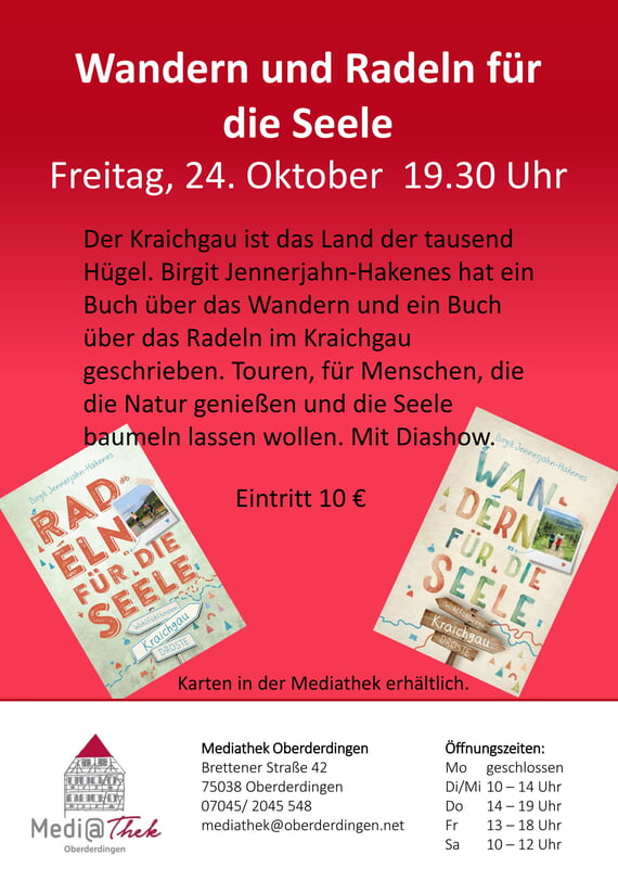 Radeln, Wandern, Mediathek, Veranstaltung, 2025, Oktober, Lesung,