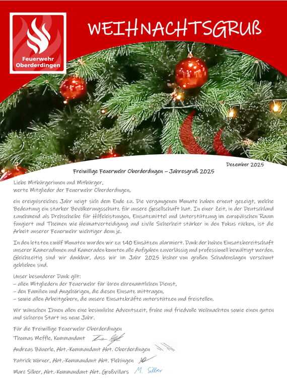 Weihnachtsgruss 2025