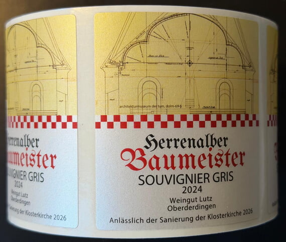 Wein, Etikett, 2026, M&auml;rz, Kloster, Bad Herrenalb, 