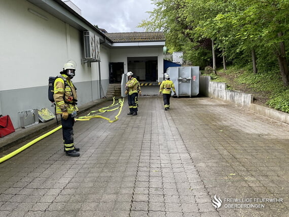 Brandeinsatz Kartonpresse