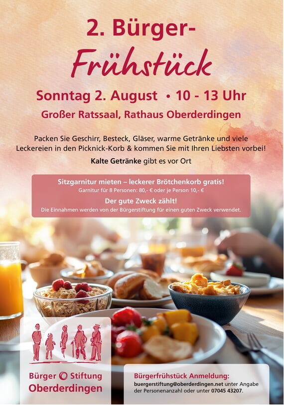 B&uuml;rgerfr&uuml;hst&uuml;ck, 2026, August, 2tes, B&uuml;rgerstiftung, 