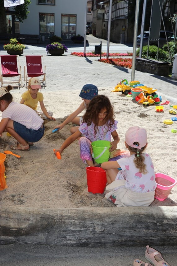 Kinderspielsommer, Marktplatz, Sandkasten, Sommer, 2026, August, Spielsommer, 