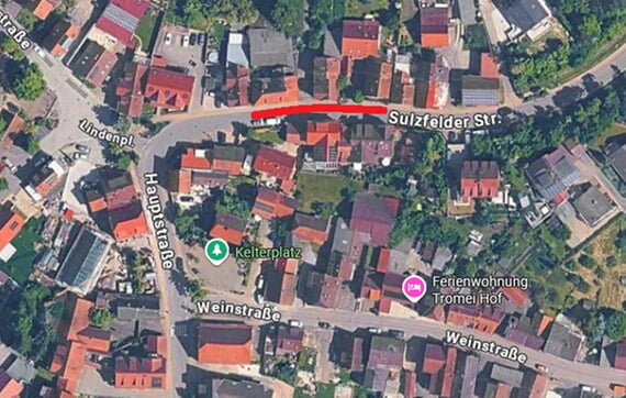 Sulzfelder Str., Sperrung, 2026, Oktober, Wasserleitung